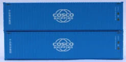 JTC Model Trains 405015 N COSCO 40' Corrugated Side Containers (Pack Of 2)