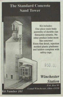 Winchester Station 101 HO The Standard Concrete Sand Tower Kit
