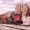 Robert West 427 Southern Pacific Southern Pacific Power Railroad Art Print AP