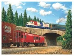 Train Enthusiast Vendors 69959 What Comes Around Goes Around 1000 Piece Puzzle